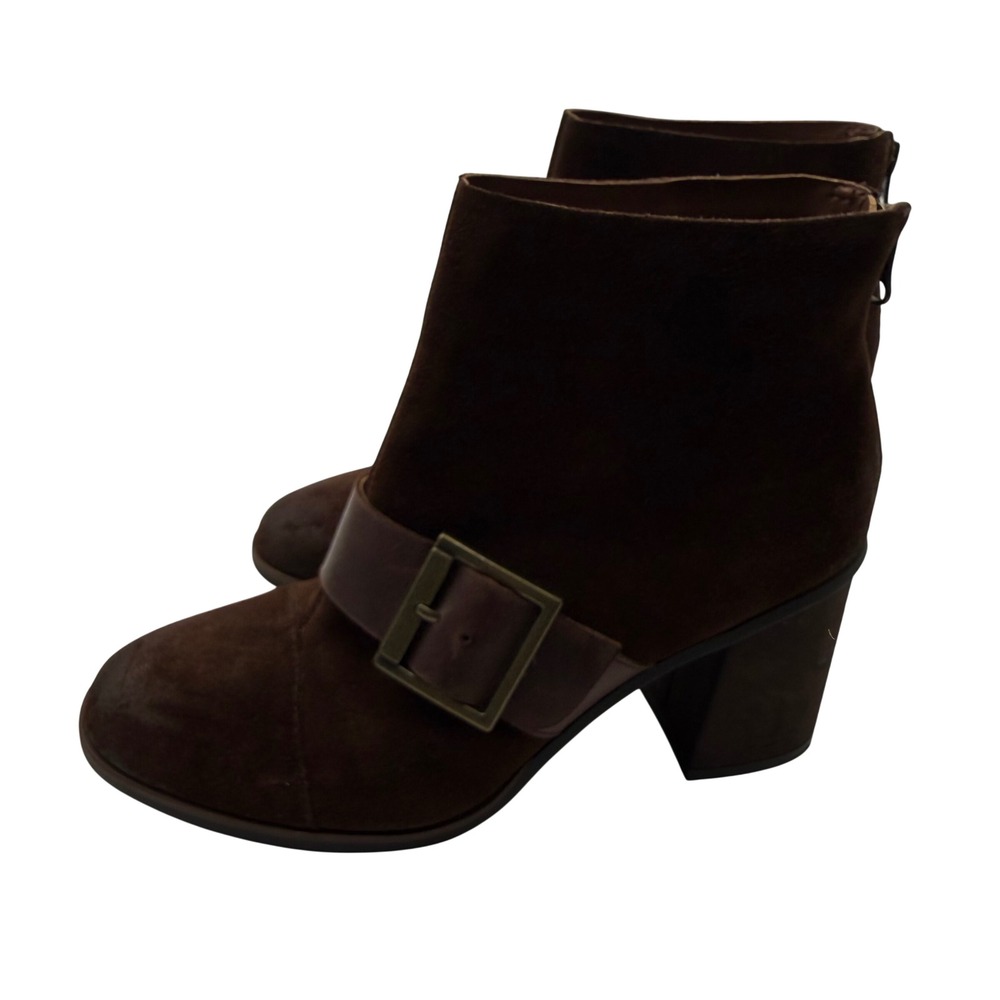 Korks Kork-Ease Denoon Brown Suede Buckle Ankle Boots Women's 7.5M Q40923